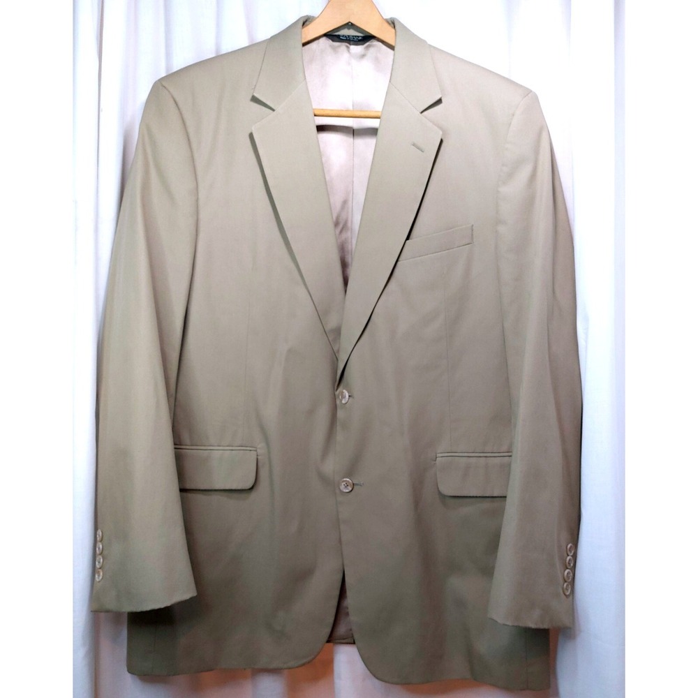 JOS A BANK Mens‎ Blazer Jacket Cotton 2 Button Sport Coat 44L Tan